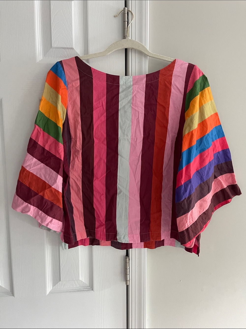 Multicolor Striped Women’s Boatneck Top